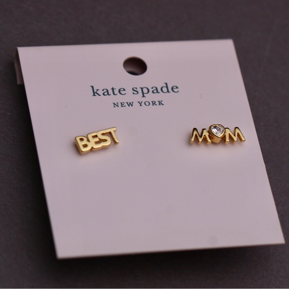 Kate spade “Best Mom” ear studs